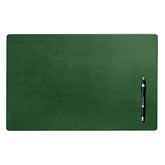 Dark Green Leather Conference Table Pad, 22 x 14